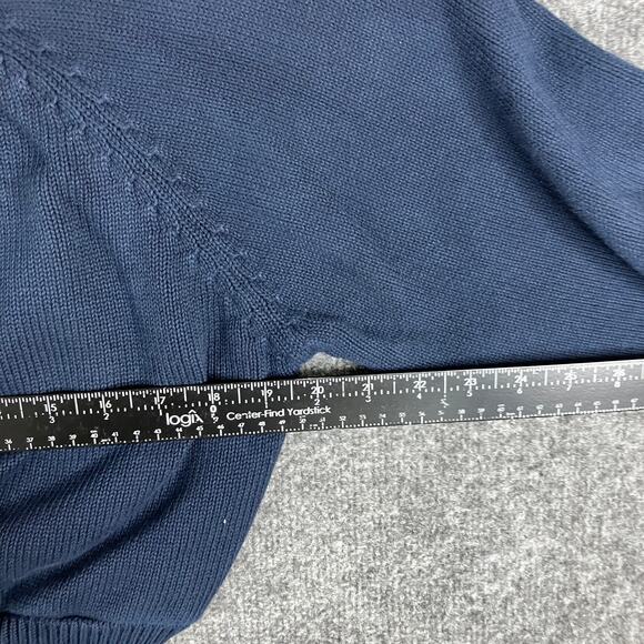 Columbia Sweater Womens M Navy Blue Cotton Knit Crewneck Pullover Outdoor Casual - Picture 4 of 6